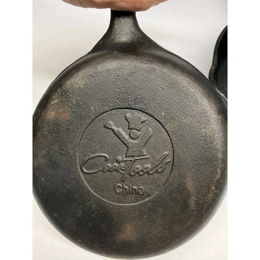 CookTools Cast Iron Skillet Set 2 Piece 6.5 and 8 Inch Black Frying Pans